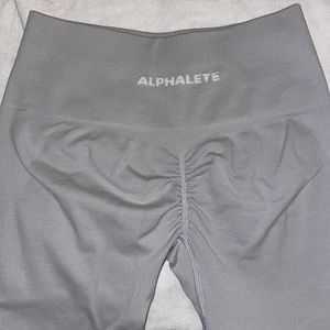 Brand new ALPHALETE leggings in a light blue/gray color. NEVER WORN